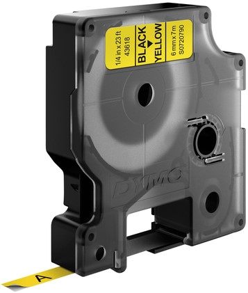 Labeltape Dymo LabelManager D1 polyester 6mm geel 1 Stuk-3