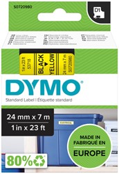 Labeltape Dymo LabelManager D1 polyester 24mm geel 1 Stuk