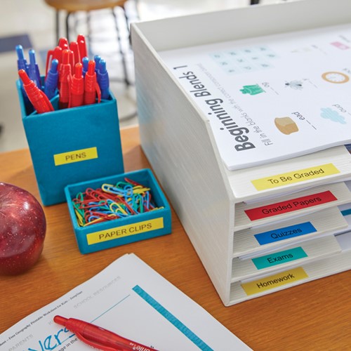 Labeltape Dymo LabelManager D1 polyester 24mm geel 1 Stuk-5