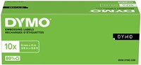 Reliëftape Dymo embossing vinyl 9mm wit op rood-3