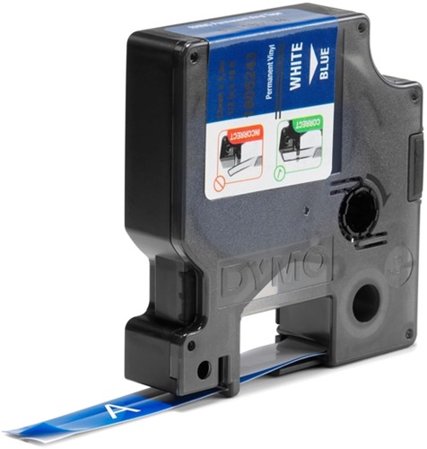 Labeltape Dymo Rhino industrieel vinyl 12mm blauw 1 Stuk-2