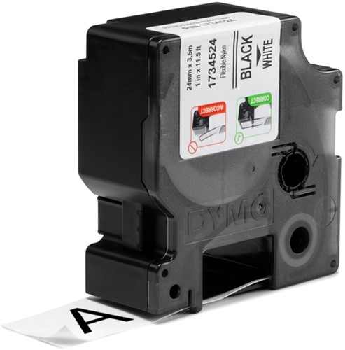 Labeltape Dymo Rhino industrieel nylon 24mm wit 1 Stuk-2