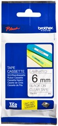 Labeltape Brother Ptouch TZe111 6mm transparant 1 Stuk