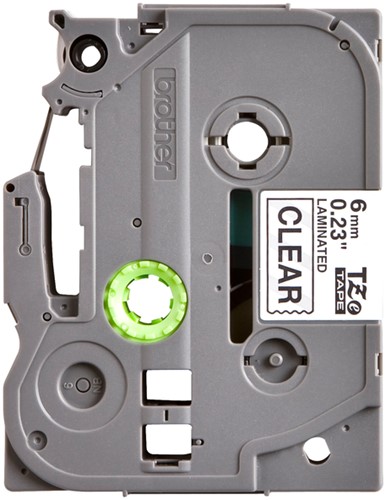 Labeltape Brother Ptouch TZe111 6mm transparant 1 Stuk-2