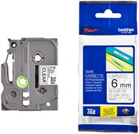 Labeltape Brother Ptouch TZe111 6mm transparant 1 Stuk-3