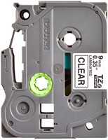 Labeltape Brother Ptouch TZe121 9mm transparant 1 Stuk-2