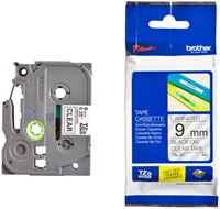 Labeltape Brother Ptouch TZe121 9mm transparant 1 Stuk-3