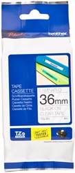 Labeltape Brother Ptouch TZe161 36mm transparant 1 Stuk