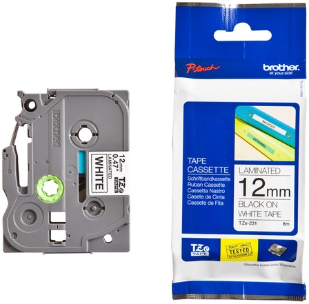 Labeltape Brother Ptouch TZe231 12mm wit 1 Stuk-3
