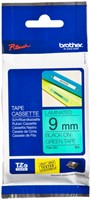 Labeltape Brother Ptouch TZe721 9mm groen 1 Stuk