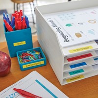 Labeltape Dymo LetraTag plastic 12mm blauw 1 Stuk-2