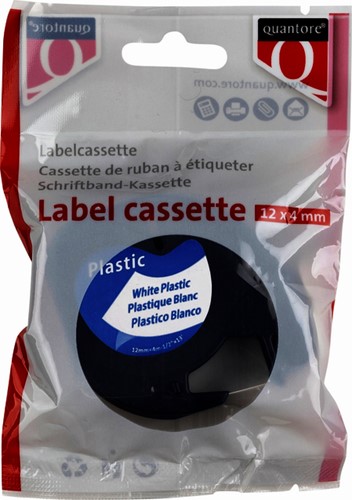 Labeltape Quantore 91201 12mmx4m wt/zw 1 Stuk-2
