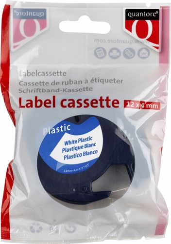 Labeltape Quantore 91201 12mmx4m wt/zw 1 Stuk-5