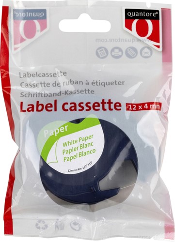 Labeltape Quantore 91200 12mmx4m wt/zw 1 Stuk-4