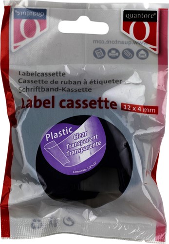 Labeltape Quantore 12267 12mmx4m tr/zw 1 Stuk-2