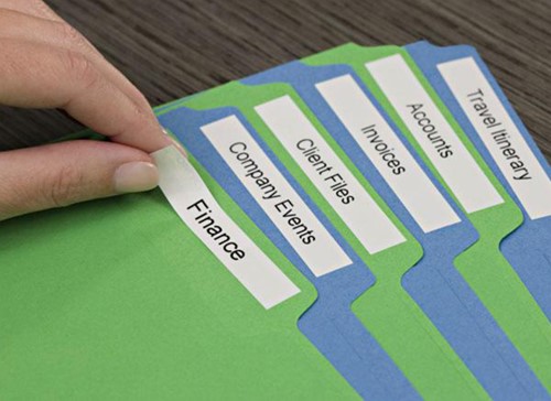 Labeltape Dymo LabelManager D1 polyester 12mm wit 1 Stuk-3