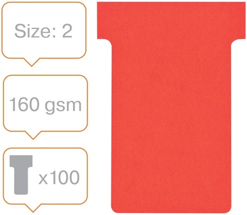 T-kaart Nobo nr.2 48mm rood 100 stuks 100 Stuk-4