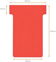 T-kaart Nobo nr.2 48mm rood 100 stuks-5