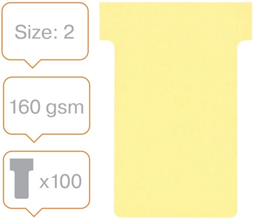 T-kaart Nobo nr.2 48mm geel 100 stuks 100 Stuk-2