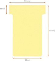 T-kaart Nobo nr.2 48mm geel 100 stuks 100 Stuk-3