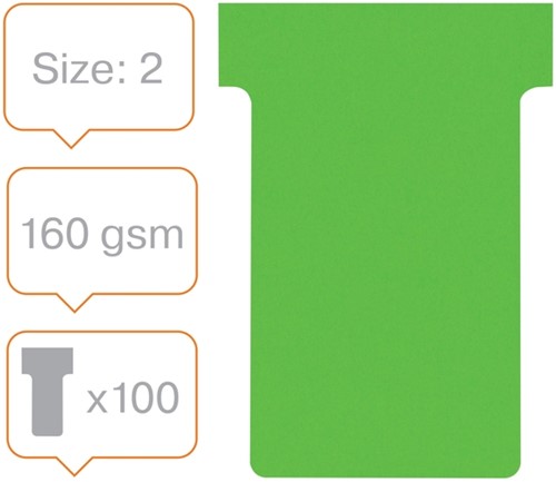 T-kaart Nobo nr.2 48mm groen 100 stuks 100 Stuk-5