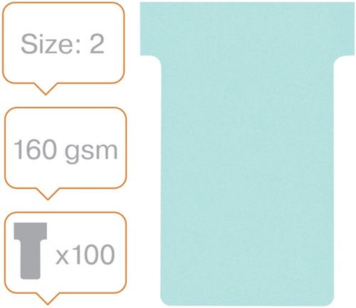 T-kaart Nobo nr.2 48mm blauw 100 stuks 100 Stuk-2