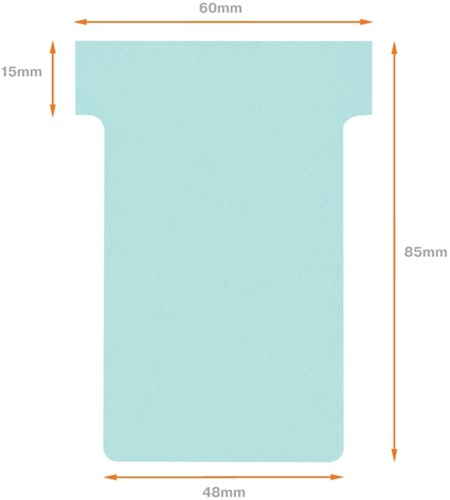 T-kaart Nobo nr.2 48mm blauw 100 stuks-6