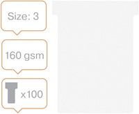 T-kaart Nobo nr.3 80mm wit 100 stuks 100 Stuk-2