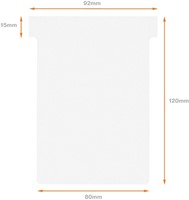T-kaart Nobo nr.3 80mm wit 100 stuks 100 Stuk-6