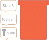 T-kaart Nobo nr.3 80mm rood 100 stuks 100 Stuk-2