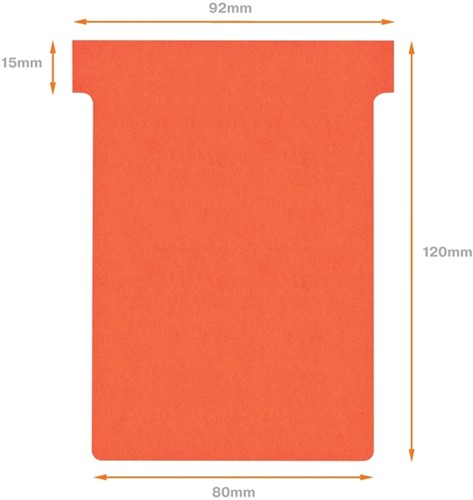 T-kaart Nobo nr.3 80mm rood 100 stuks 100 Stuk-6