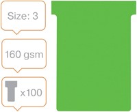 T-kaart Nobo nr.3 80mm groen 100 stuks 100 Stuk-5