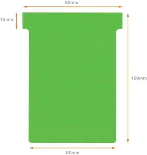 T-kaart Nobo nr.3 80mm groen 100 stuks 100 Stuk-6