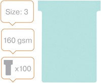 T-kaart Nobo nr.3 80mm blauw 100 stuks 100 Stuk-2