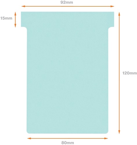T-kaart Nobo nr.3 80mm blauw 100 stuks-3