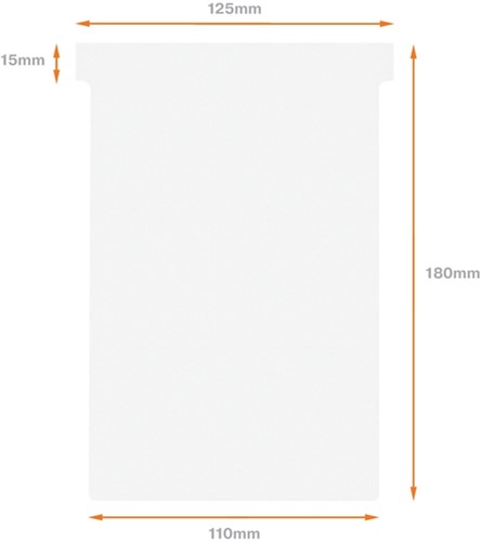 T-kaart Nobo  nr.4 112mm wit 100 stuks 100 Stuk-3