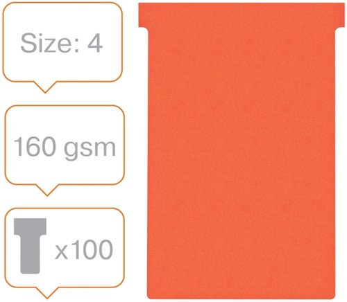 T-kaart Nobo nr.4 112mm rood 100 stuks 100 Stuk-5