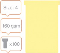 T-kaart Nobo nr.4 112mm geel 100 stuks 100 Stuk-2
