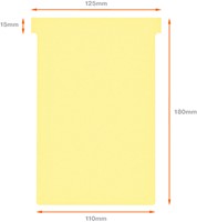 T-kaart Nobo nr.4 112mm geel 100 stuks 100 Stuk-3