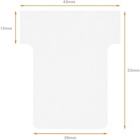 T-kaart planbord Nobo nr 1.5 36mm wit 100 stuks 100 Stuk-3