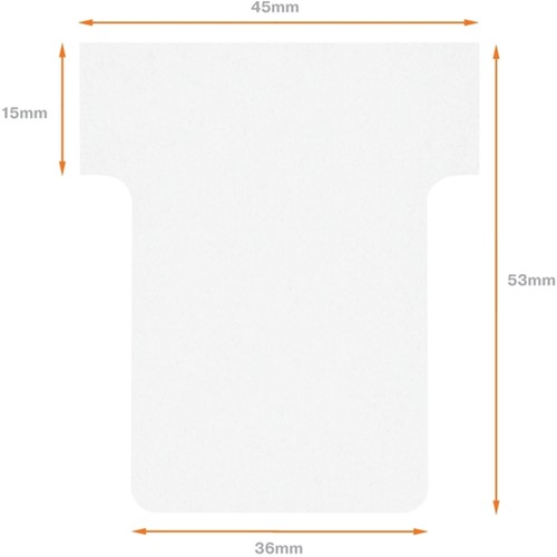 T-kaart planbord Nobo nr 1.5 36mm wit 100 stuks 100 Stuk-3