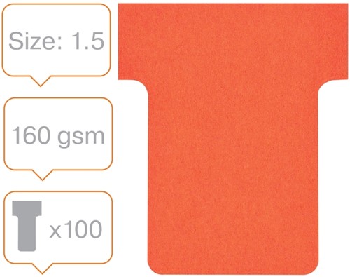 T-kaart  Nobo nr 1.5 36mm rood 100 stuks-2