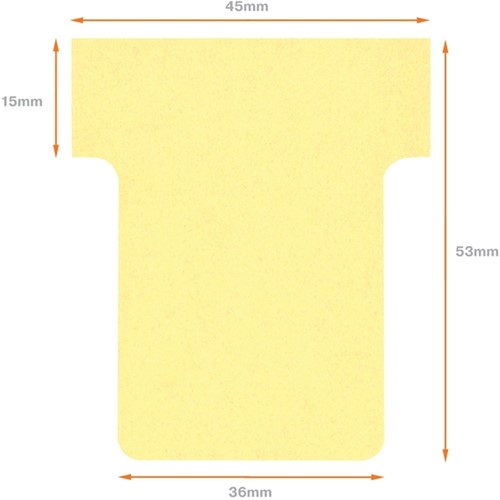 T-kaart Nobo nr. 1.5 36mm geel 100 stuks 100 Stuk-3