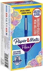 Fineliner Papermate Flair Original M valuep blauw 36 Stuk