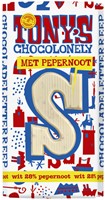 Chocoladeletter Tony Chocolonely wit pepernoot S 1 Stuk