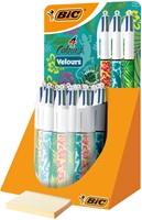 Balpen Bic 4kleuren velours M assorti 30 Display