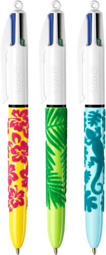 Balpen Bic 4kleuren velours M assorti 30 Display-2