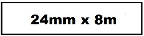 Labeltape Quantore Tze-251 24mmx8m zw/wt 1 Stuk