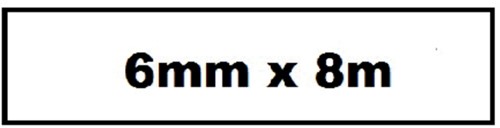 Labeltape Quantore Tze-211 6mmx8m zw/wt 1 Stuk