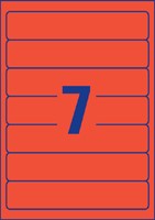 Rugetiket Avery smal 38x192mm zelfklevend rood-2